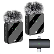 Micrófono Inalámbrico Dual Micrófono Lavalier Inalámbrico Arcashopping Mini Micrófono Inalámbrico Dual Usb C Para iPhone Micrófono Lavalier Para iPhone Grabación De Video Profesional