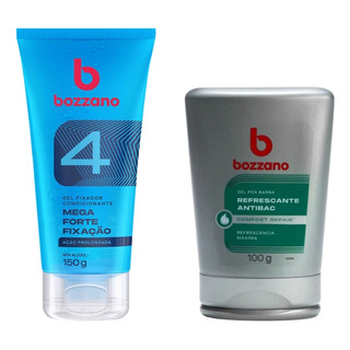 Kit Bozzano Gel Fixador Mega Forte+gel Pos Barba Refrescante Kit Bozzano Gel Fixador Mega Forte+gel Pos Barba Refrescante