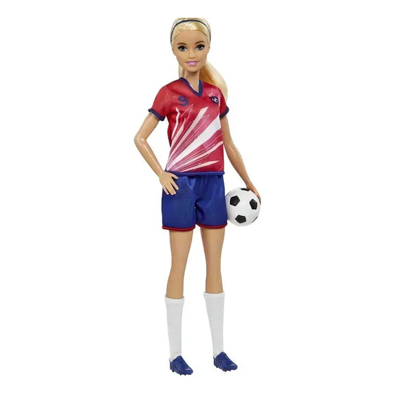 Barbie Profissões Jogadora De Futebol Rosa Hcn17 - Mattel