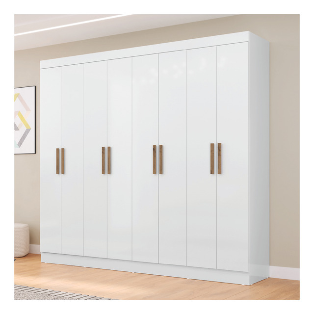 Guarda Roupas Casal 8 Portas 4 Gavetas Prime Branco Maxel Guarda Roupas Casal 8 Portas 4 Gavetas Prime Branco Maxel