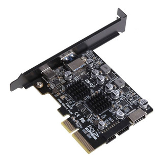 Placa Adaptador Pci-express X4 Usb 3.2 + Usb Tipo C 3.1 10gb Placa Adaptador Pci-express X4 Usb 3.2 + Usb Tipo C 3.1 10gb