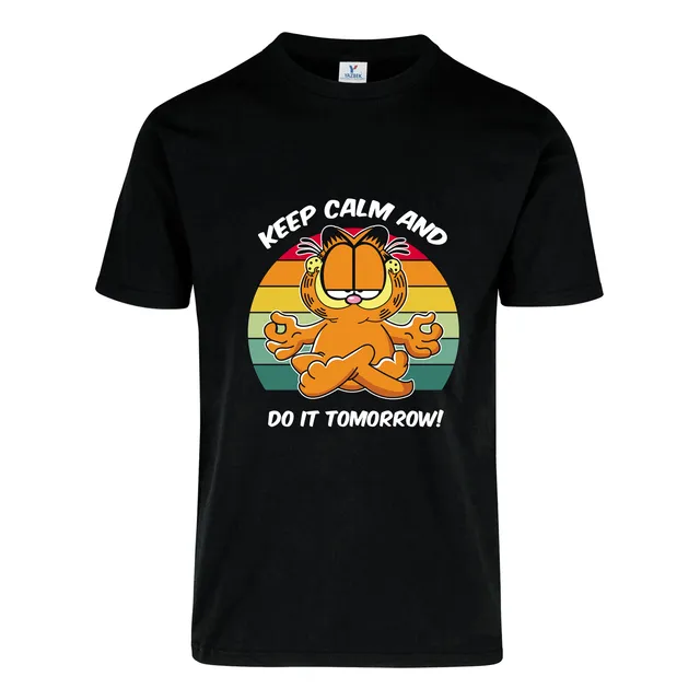Remera: Garfield Keep Calm And Do It Tomorrow  Memoestampado