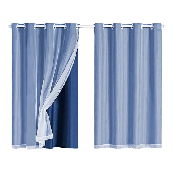Cortina Blackout C/ Tecido Voil 2,00 X 1,40 Veda Luz 