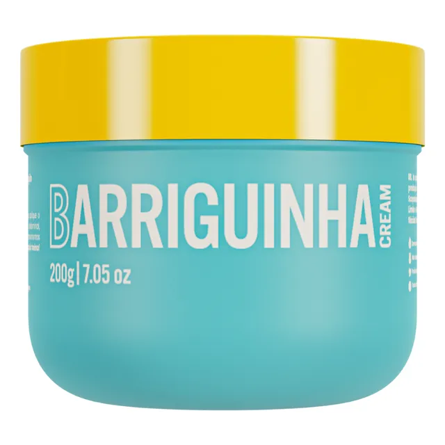 Barriguinha Cream 200g Creme Redutor Firmador Anticelulite Estrias Flacidez Com Mentol E Colágeno | Drenagem Linfática Ação Refrescante Efeito Lifting Skincare Corporal Feminino Beleza Brasileira