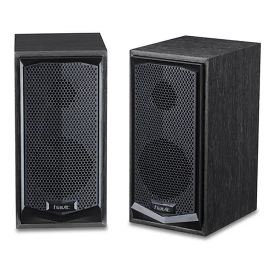 Altavoz Havit Sk518 P2 estéreo 2.0 de 3,5 mm, 3 W x 2, color negro