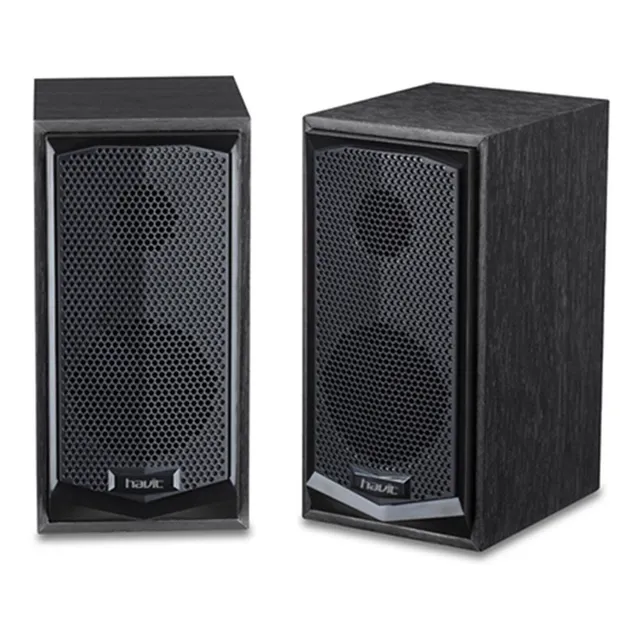 Altavoz Havit Sk518 P2 estéreo 2.0 de 3,5 mm, 3 W x 2, color negro