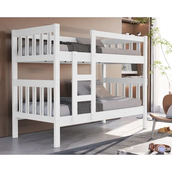 Cama Beliche Em Mdf Proteção E Escada Reforçada Solteiro