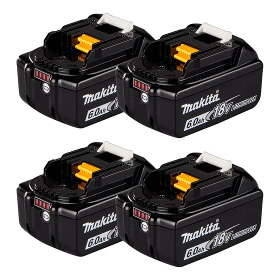 Kit 4 Bateria 18v Litio Li-ion Makita Bl1860 6ah Original