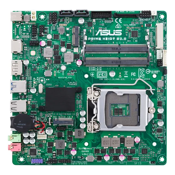 Placa-mãe Asus Mini-itx H310t R2.0 Ddr4 Intel 8°/9° G 1151
