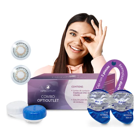 FreshLook Colorblends Dailies Verde (1 Par) - Pupilentes de Contacto Desechables con Colores Naturales, Ajuste Perfecto y Frescura Todo el Día - Realza y Transforma tu Mirada con Estilo y Confort