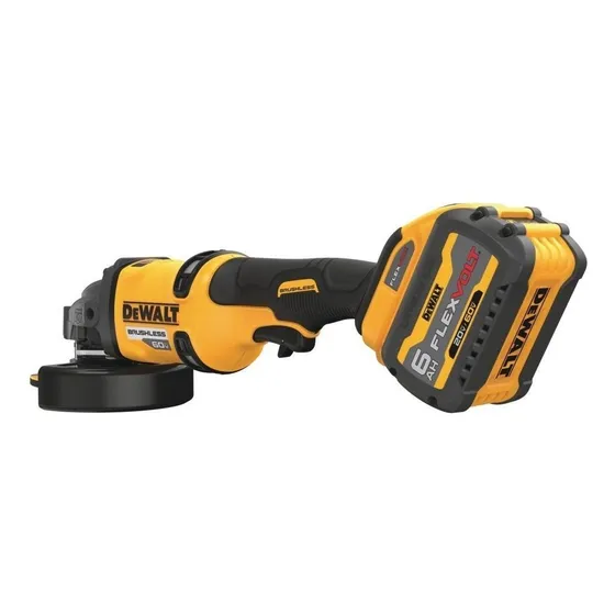 Esmeril angular inalámbrico DeWalt Flexvolt DCG418T2 amarillo 1.7 kW 220 V + accesorio