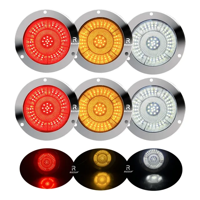 Plafon Focos Para Camion 36 Led Aro Gel Estrobo 12-24v 2pzs