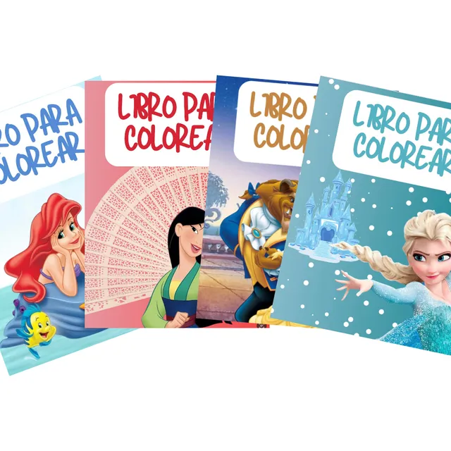 Pack 4 Libros Princesas Para Pintar