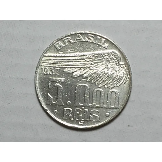 5.000 Réis - 1937 / Santos Dumont / Prata / A6 