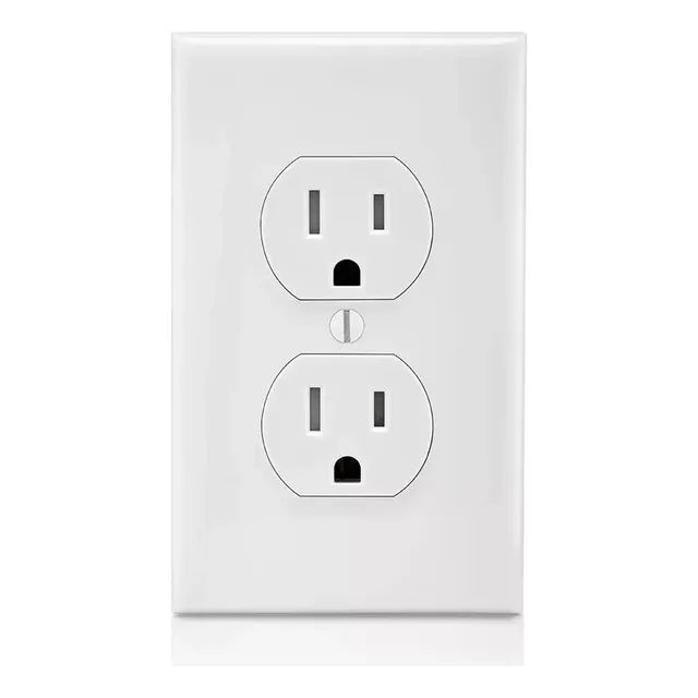 Toma Corriente Doble Lumistar Blanco Con Tapa