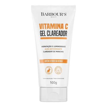 Gel Barbour’s Beauty gel clareador com vitamina c  para pele todo tipo de pele de 100g