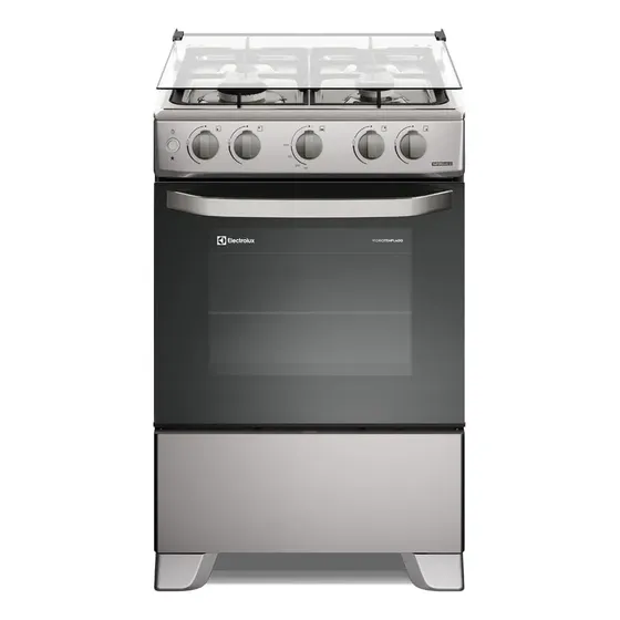 Cocina Electrolux 4 Quemadores Efficient Vaporbake Y Parr... Gris | Cuotas sin interés