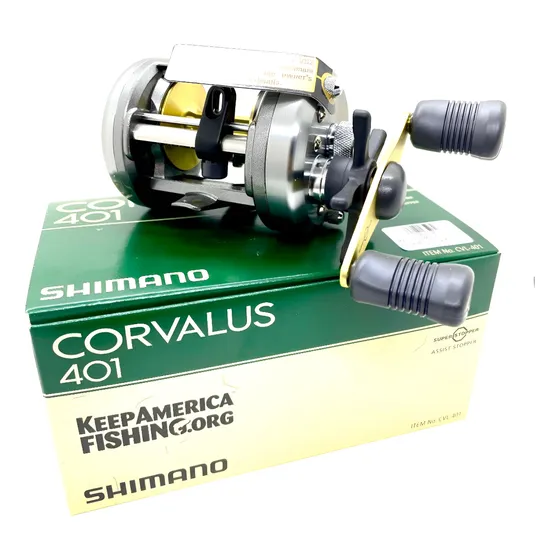 Reel Shimano Corvalus 401 Izquierda - 4 Rulemanes, Pesca