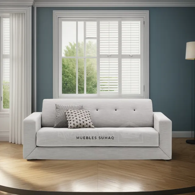 Mueble De Sala 3 Cuerpos, Juego De Sala, Sofá Color Gris