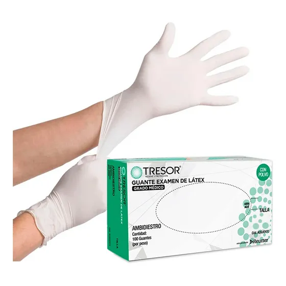 Guante De Látex Con Polvo Xs Tresor 