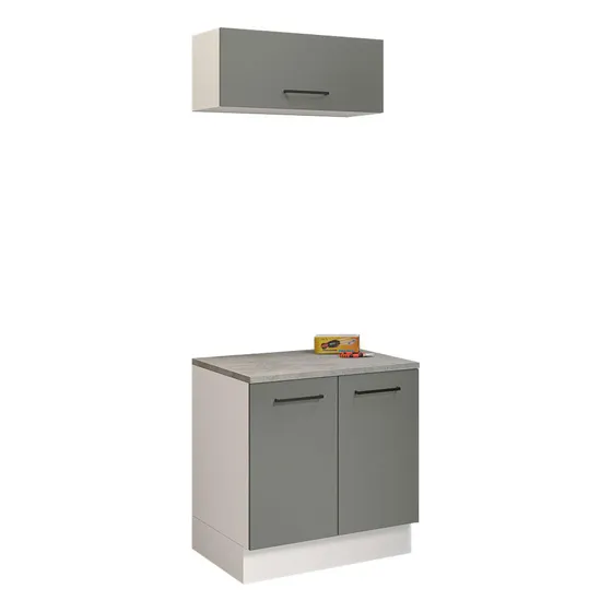 Kit Mueble Para Garaje Multiuso Madesa Agata 80cm Bg Color Blanco/gris