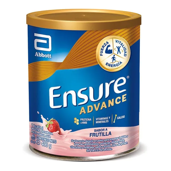 Ensure Advance Lata en polvo sabor Frutilla x400grs