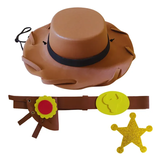 Kit Chapéu Cinto Woody Jessie  Festas Mesversario Bebês 