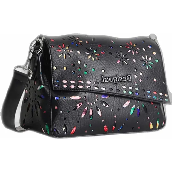 Cartera Desigual Nueva Negro Troquelada