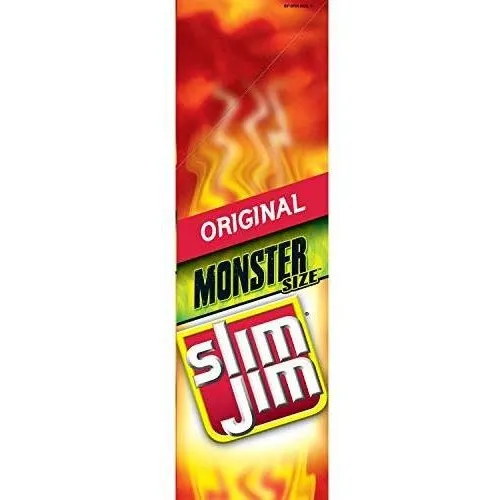 Slim Jim Monster Sticks Carne Ahumada, Original, Lleno De Pr