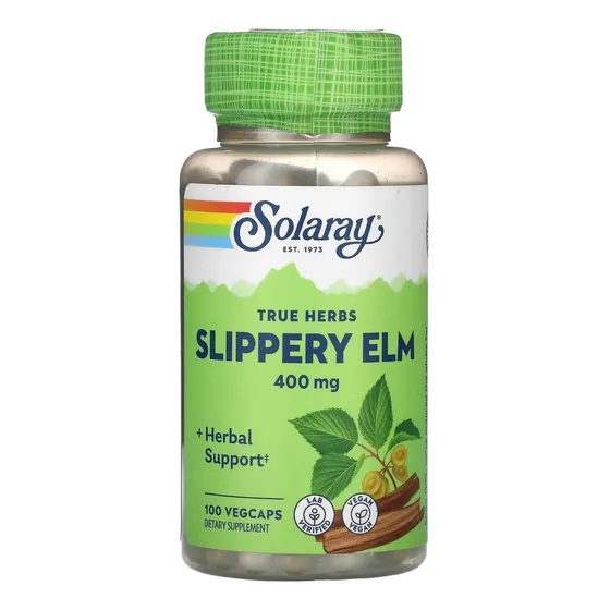Red Elm Slippery Elm 400 mg 100 cápsulas veganas - Solaray