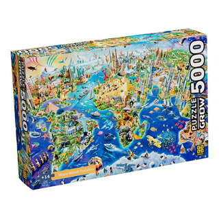 Grow Quebra Cabeças 5000 Peças Mapa-múndi Turístico Grow Quebra Cabeças 5000 Peças Mapa-múndi Turístico