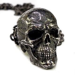 Collar Dije Calavera Craneo Pequeña Gris Oscuro Acero Inoxid Collar Dije Calavera Craneo Pequeña Gris Oscuro Acero Inoxid