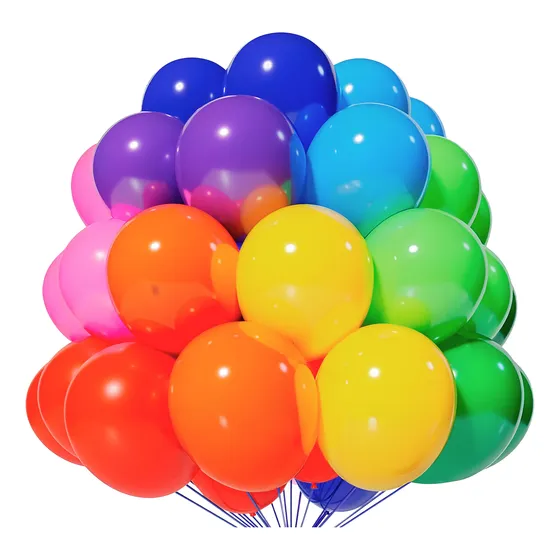 Pack 50 Globos Lisos De Latex Surtido R9 23 Cms - Cumpleaños