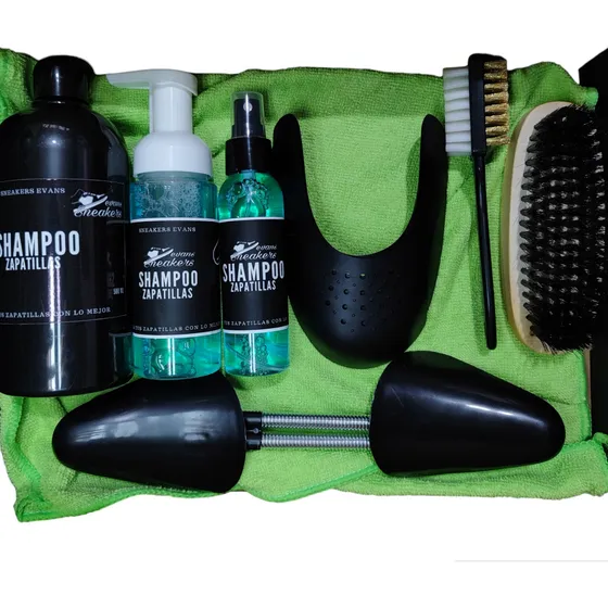 3 Shampoos Zapatillas + Hormador + Shields + Cepillo Gamuza+