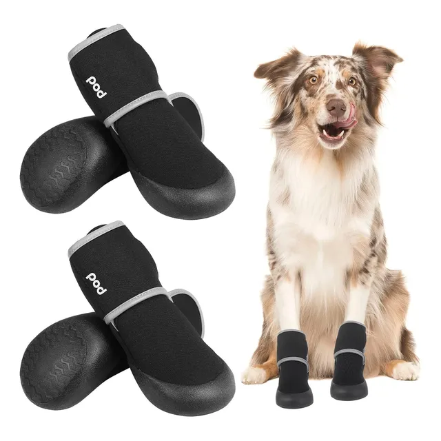Zapatos Para Perro Antideslizantes Con Tiras Reflectantes M