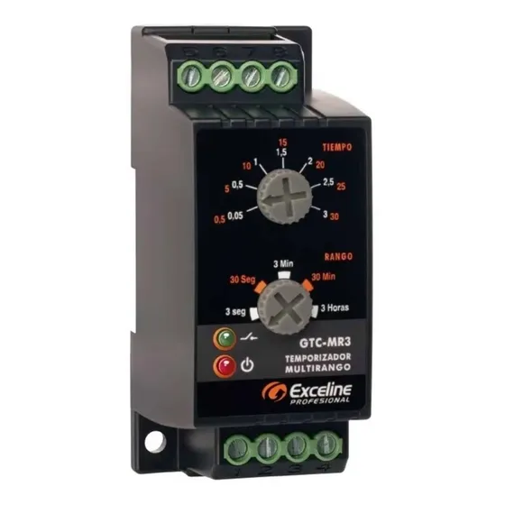 Relé Temporizador Multirango Rango Ajustable Exceline Mr3