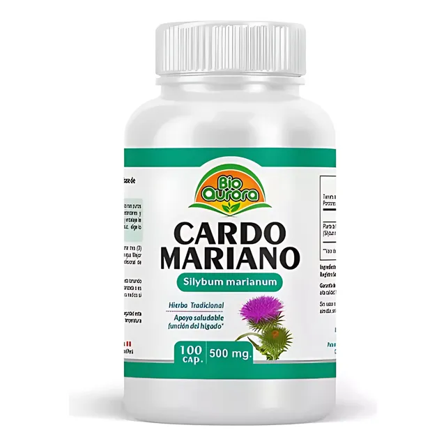 Cardo Mariano Bioaurora 100 Capsulas 500 Mgrs Higado Sano