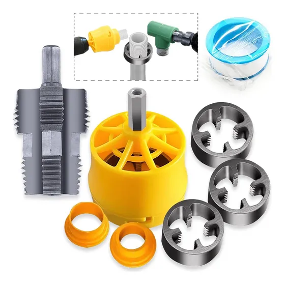 Is- Kit De Roscadora De Tubos De Pvc Compatible Con Taladro