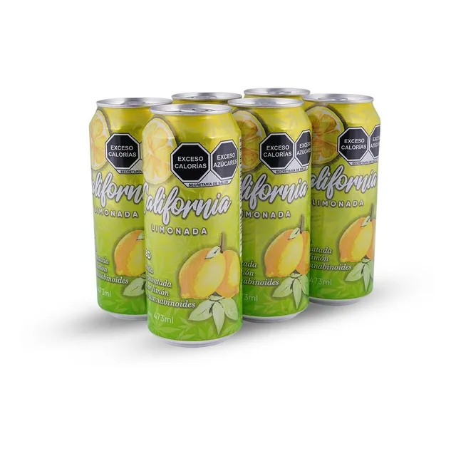 Limonada California Cbdlife - Bebida Sabor Limón 6 Pack