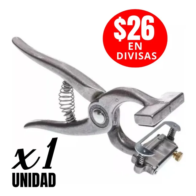Pinza Tatuador Metalica 3/8 4 Digitos Para Ganado Bovino