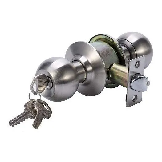 Cerradura Pomo Dormitorio Acero Inox Con Llaves Security
