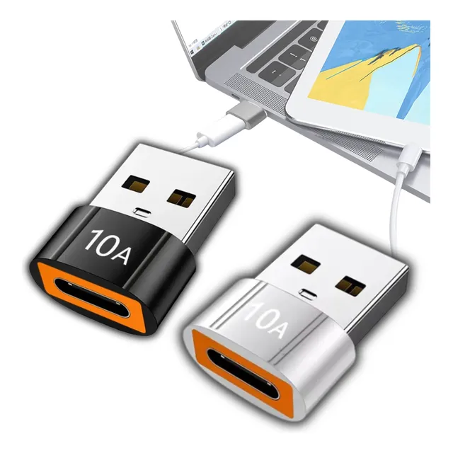 Adaptador Convertidor Tipo C A Usb Macho 10a Otg