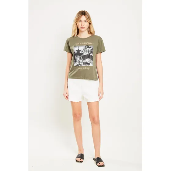 Short Tiro Alto Crepe Sastrero Pesado Off White Koxis Mujer