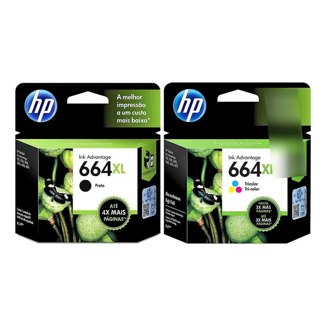 Cartucho de tinta HP 664xl Black + 664xl Tricolor Negro/Tricolor Do 16 ml