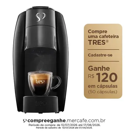 Cafeteira Tres Corações Lov Automática Preta-brilhante Cor Preto