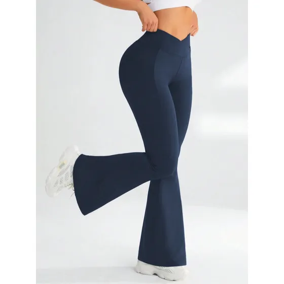 Licras Leggins Deportiva Shein Bota Ancha Con Levanta Cola