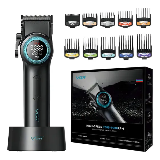 Máquina Barbería Profesional Corta Pelo Vgr V-001 9000 Rpm Color Negro | Cuotas sin interés