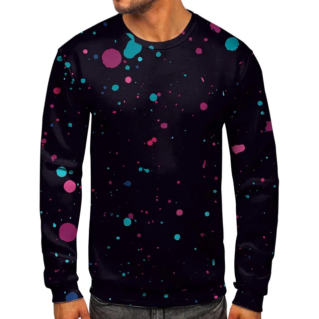 Casual Invierno Otoño Manga Larga Cuello Redondo Estampado