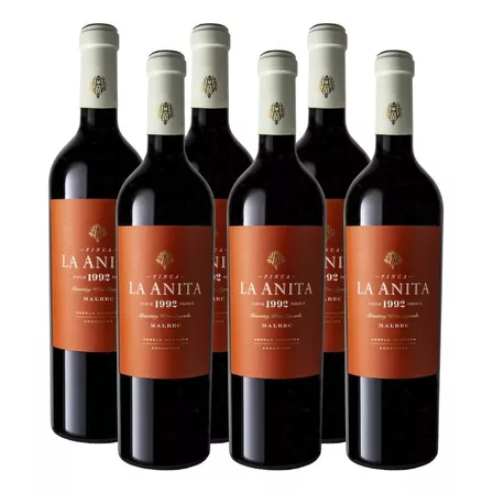 Vino Finca La Anita Malbec 750ml. Caja 6 Botellas