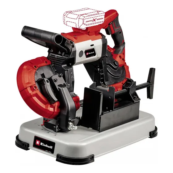 Sierra Cinta Inalambrica Con Base Einhell Te-mb 18/127 U Li Color Rojo Frecuencia 50 HZ 60 HZ